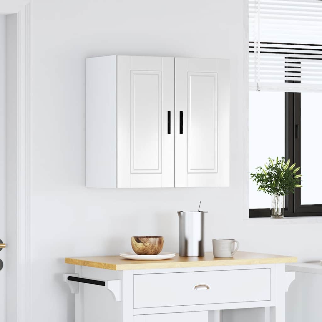 Kitchen Wall Cabinet "Porto" High Gloss White Engineered Wood
