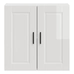 Kitchen Wall Cabinet "Porto" High Gloss White Engineered Wood