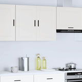 Kitchen Wall Cabinet Porto White Engineered Wood - Side View