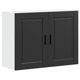 Kitchen Wall Cabinet "Porto" Black Engineered Wood