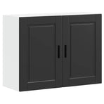 Kitchen Wall Cabinet "Porto" Black Engineered Wood