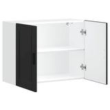 Kitchen Wall Cabinet "Porto" Black Engineered Wood
