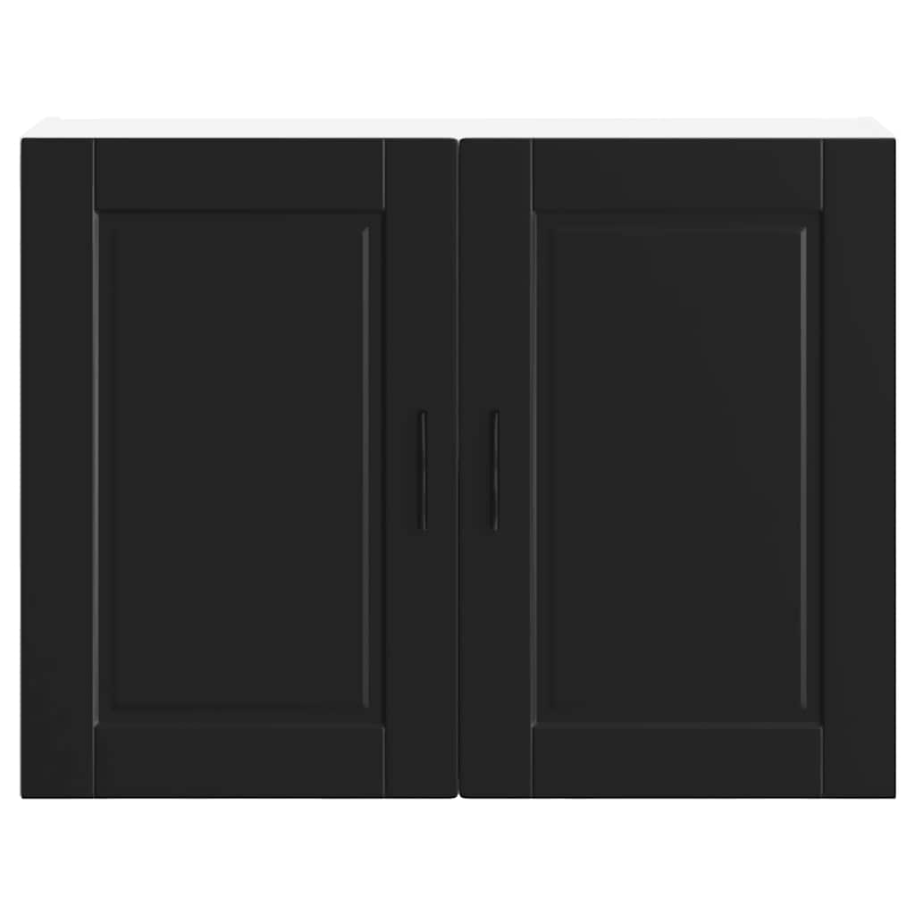 Kitchen Wall Cabinet "Porto" Black Engineered Wood