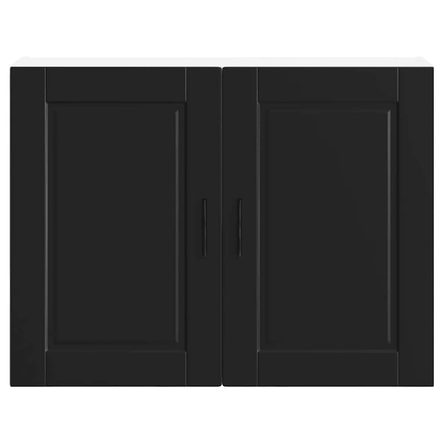 Kitchen Wall Cabinet "Porto" Black Engineered Wood
