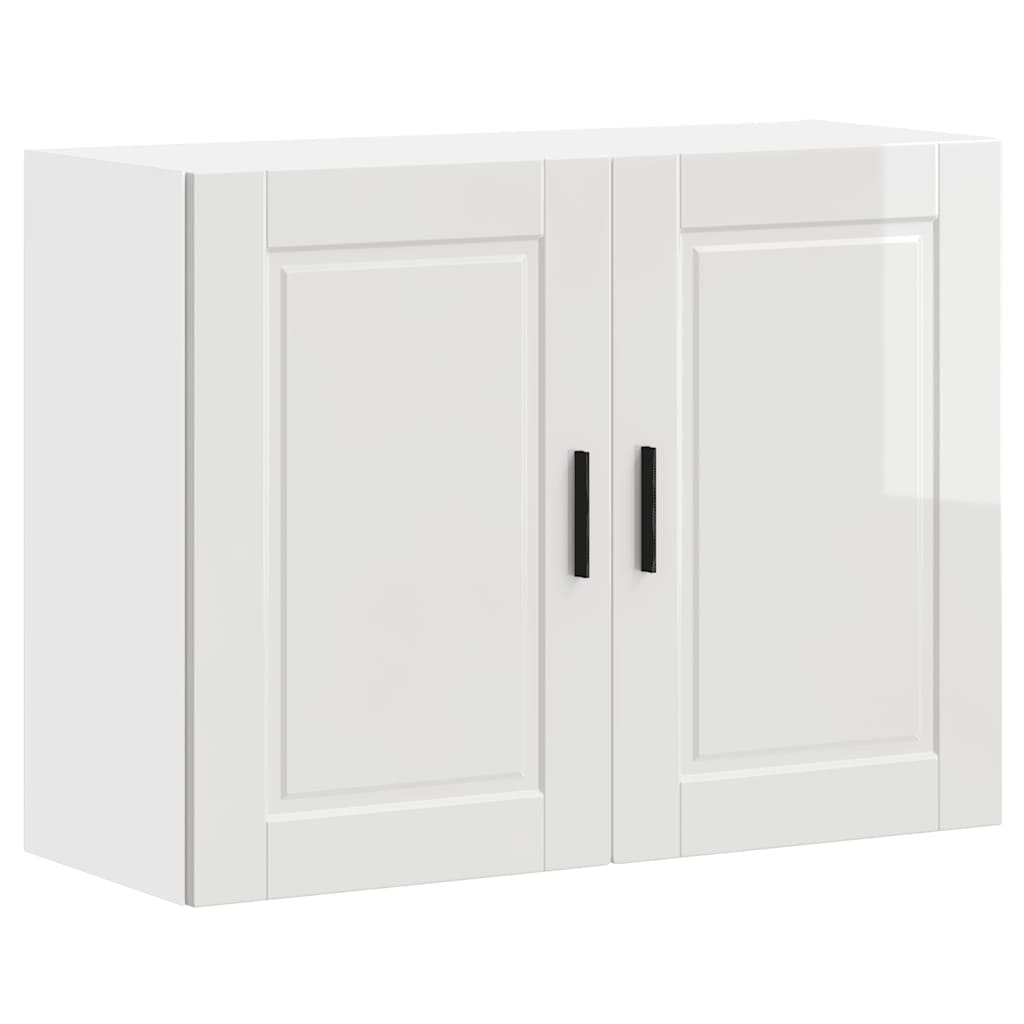 Kitchen Wall Cabinet "Porto" High Gloss White Engineered Wood
