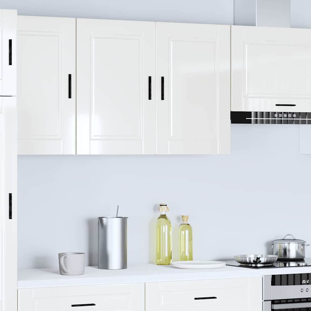 Kitchen Wall Cabinet "Porto" High Gloss White Engineered Wood