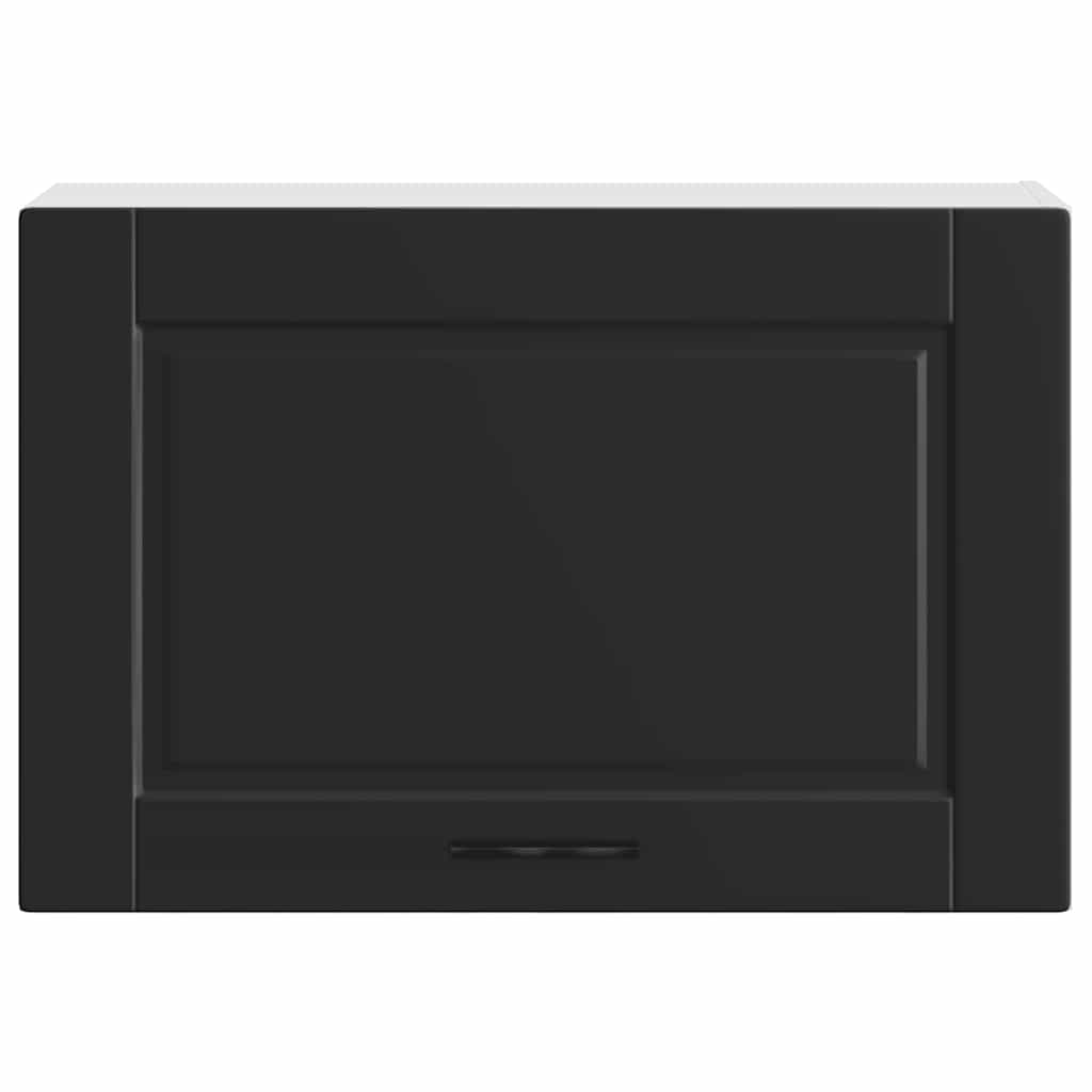 Kitchen Wall Cabinet "Porto" Black Engineered Wood