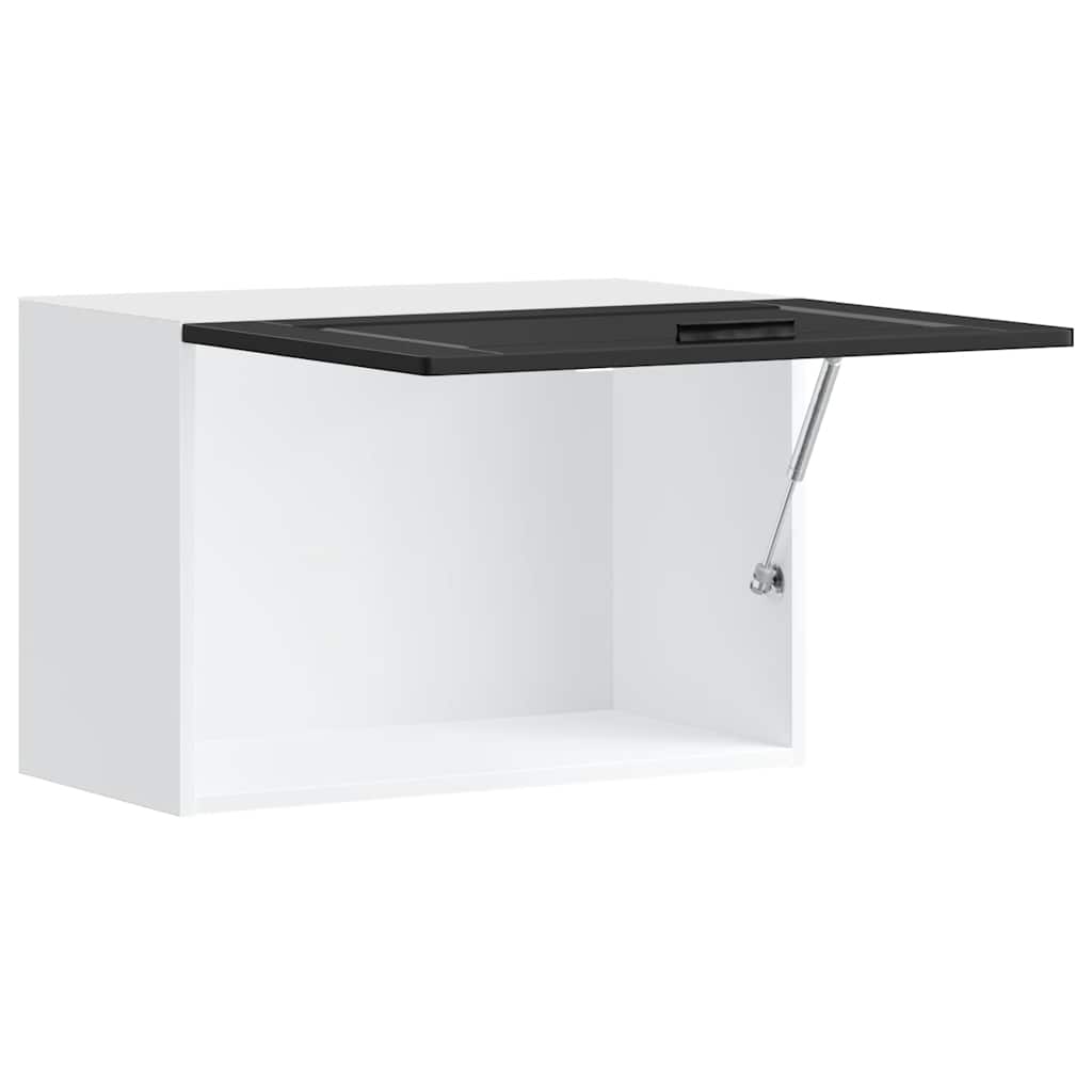 Kitchen Wall Cabinet "Porto" Black Engineered Wood