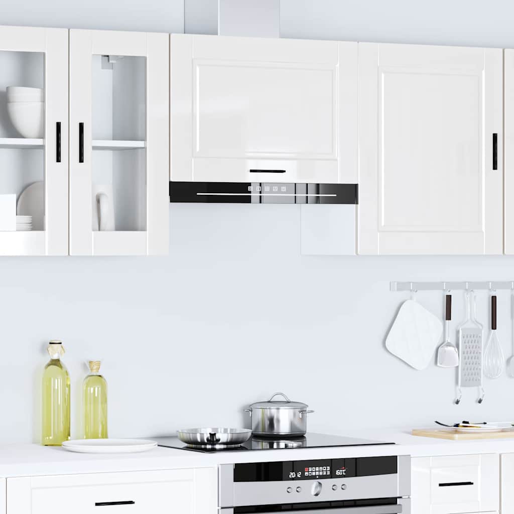 Kitchen Wall Cabinet "Porto" High Gloss White Engineered Wood