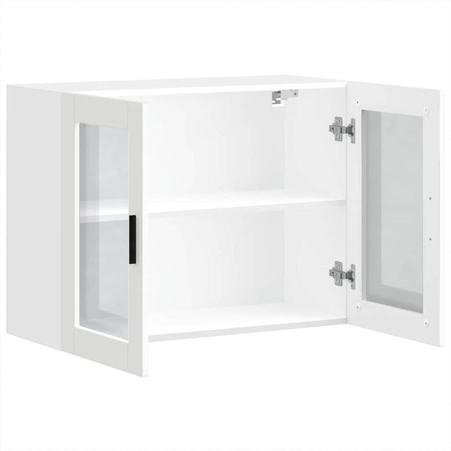 Kitchen Wall Cabinet with Glass Door "Porto" White