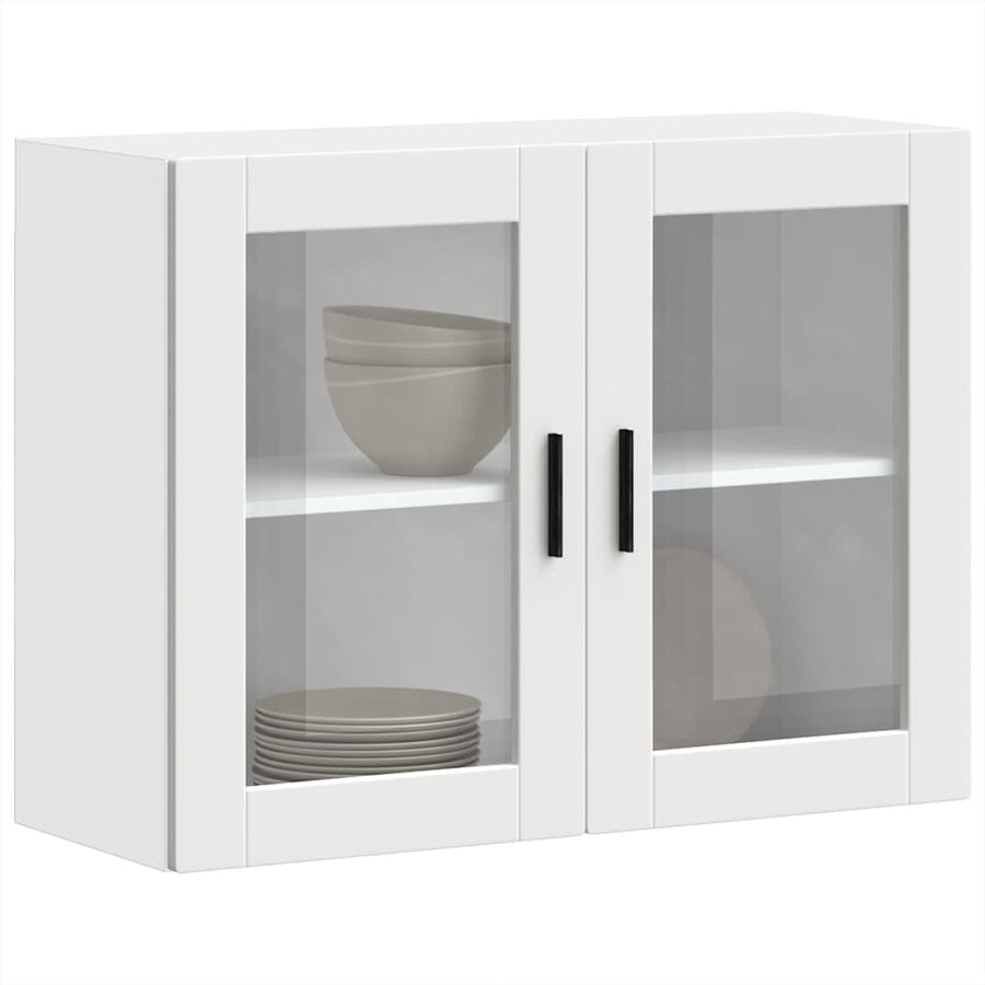 Kitchen Wall Cabinet with Glass Door "Porto" White