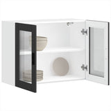 Kitchen Wall Cabinet with Glass Door "Porto" Black