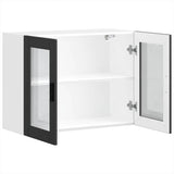 Kitchen Wall Cabinet with Glass Door "Porto" Black