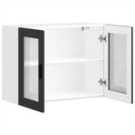 Kitchen Wall Cabinet with Glass Door "Porto" Black