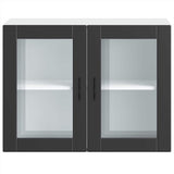 Kitchen Wall Cabinet with Glass Door "Porto" Black