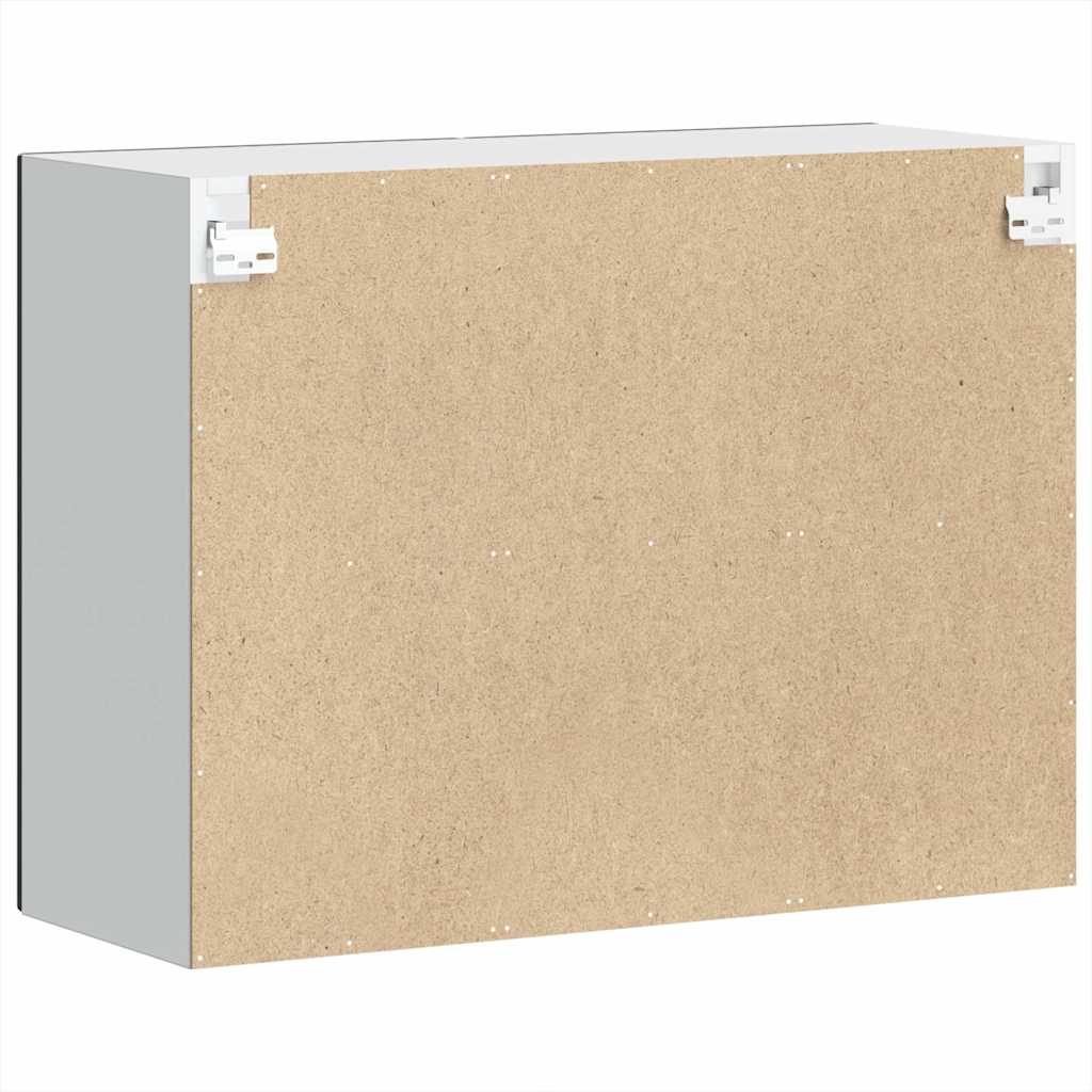 Kitchen Wall Cabinet with Glass Door "Porto" Black