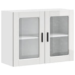 Kitchen Wall Cabinet with Glass Door "Porto" High Gloss White
