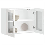 Kitchen Wall Cabinet with Glass Door "Porto" High Gloss White