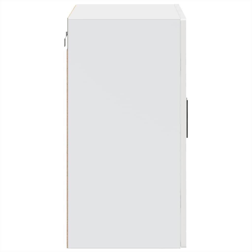 Kitchen Wall Cabinet with Glass Door "Porto" High Gloss White