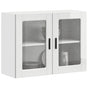 Kitchen Wall Cabinet with Glass Door "Porto" High Gloss White