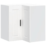 Kitchen Wall Corner Cabinet Porto White Engineered Wood - Front View