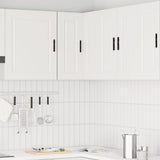 Kitchen Wall Corner Cabinet Porto White Engineered Wood - Side View