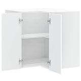 Kitchen Wall Corner Cabinet Porto White Engineered Wood - 45-Degree Angle