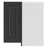Kitchen Wall Corner Cabinet "Porto" Black Engineered Wood