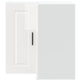Kitchen Wall Corner Cabinet "Porto" High Gloss White Engineered Wood