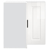 Kitchen Wall Corner Cabinet "Porto" High Gloss White Engineered Wood