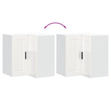 Kitchen Wall Corner Cabinet "Porto" High Gloss White Engineered Wood