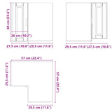 Kitchen Wall Corner Cabinet "Porto" High Gloss White Engineered Wood