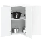 Kitchen Wall Corner Cabinet "Porto" High Gloss White