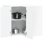 Kitchen Wall Corner Cabinet "Porto" High Gloss White