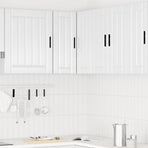 Kitchen Wall Corner Cabinet "Porto" High Gloss White