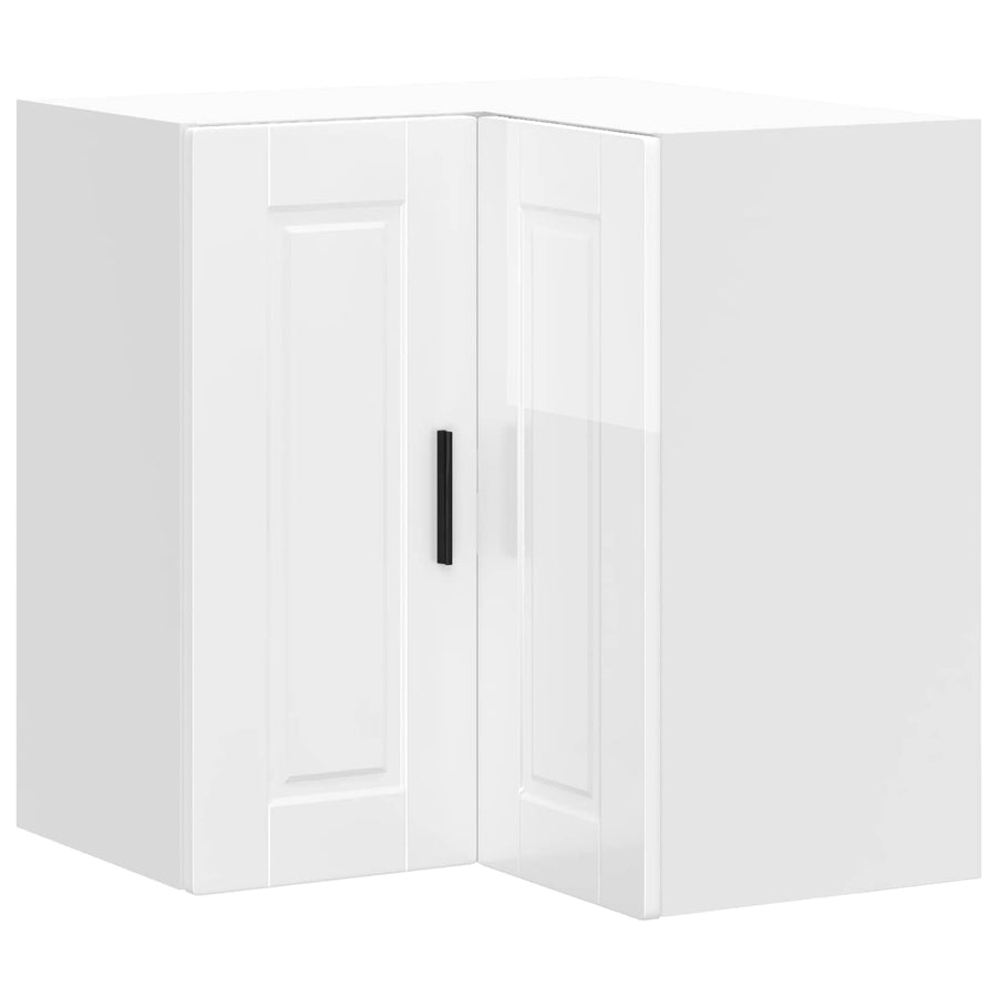 Kitchen Wall Corner Cabinet "Porto" High Gloss White