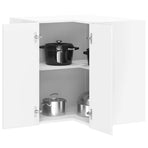 Kitchen Wall Corner Cabinet "Porto" High Gloss White