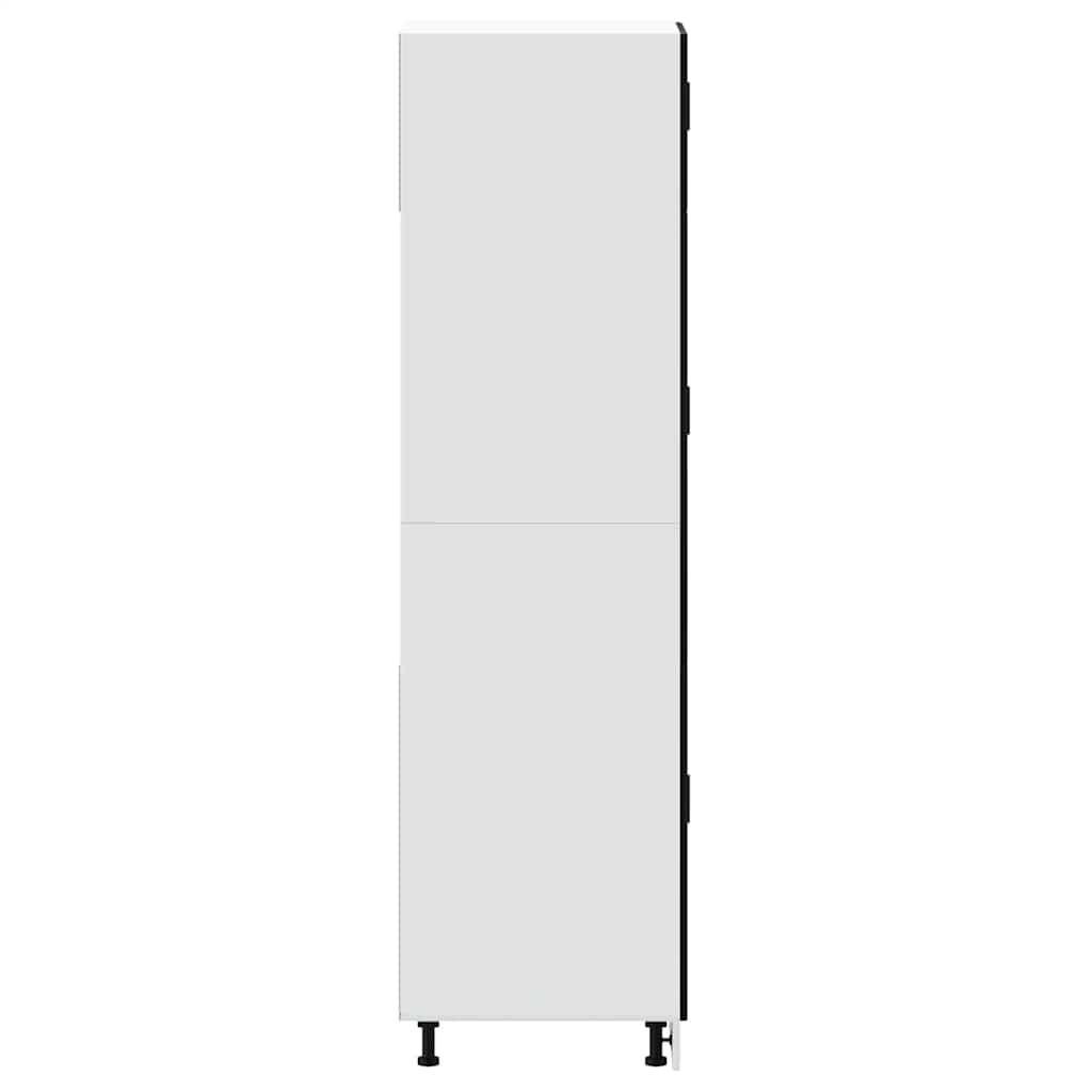 Kitchen Cupboard "Porto" Black Engineered Wood