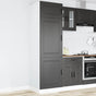 Kitchen Cupboard "Porto" Black Engineered Wood