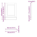 Dishwasher Panel Porto White 45x1.5x57 cm Engineered Wood