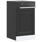 Dishwasher Panel Porto Black 45x1,5x57 cm Engineered Wood