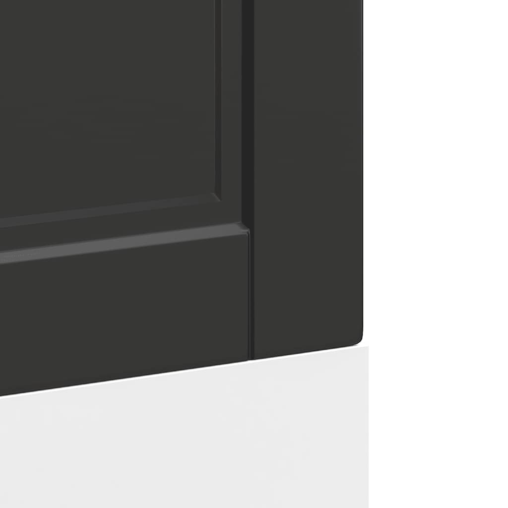 Dishwasher Panel "Porto" Black 60x1,5x67 cm Engineered Wood