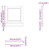 Dishwasher Panel Porto High Gloss White 60x1,5x57 cm Engineered Wood