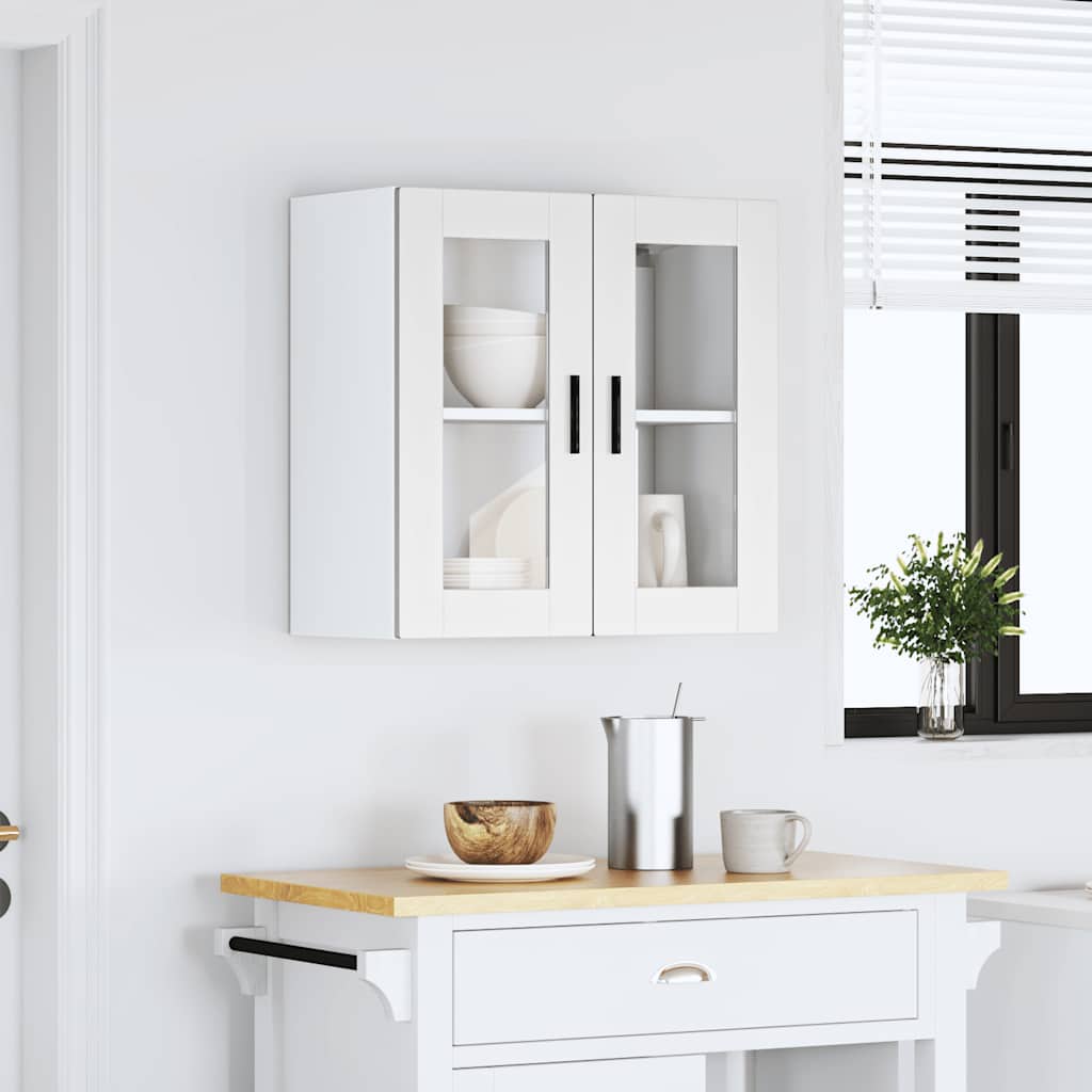 Kitchen Wall Cabinet with Glass Door "Porto" White