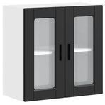 Kitchen Wall Cabinet with Glass Door "Porto" Black