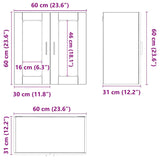 Kitchen Wall Cabinet with Glass Door 