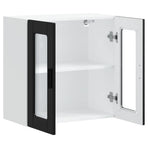 Kitchen Wall Cabinet with Glass Door "Porto" Black