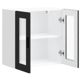 Kitchen Wall Cabinet with Glass Door "Porto" Black