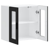 Kitchen Wall Cabinet with Glass Door "Porto" Black