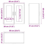 Kitchen Wall Cabinet with Glass Door 